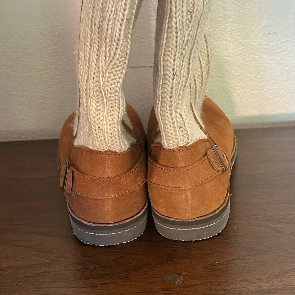 REEF Autumn Star Boots Women’s 8 Winter Tan Brown Cream New warm Tall